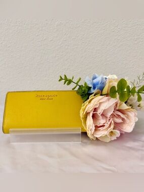 Kate Spade Slim Wallet with Gold Logo